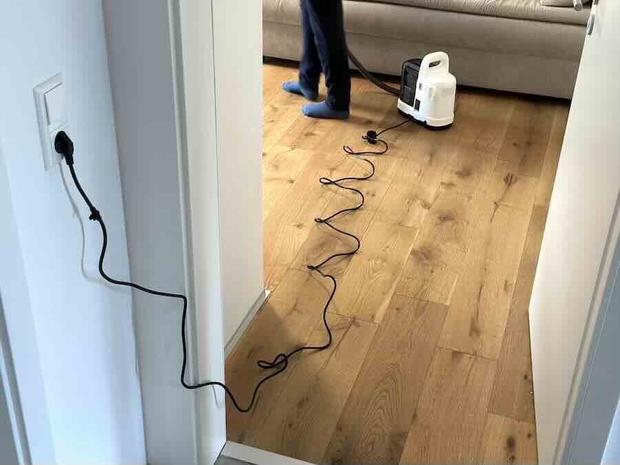 langes kabel im einsatz